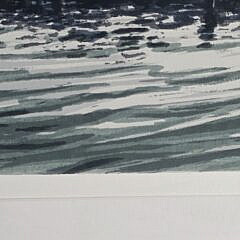 Donn Russell Limited Edition Silk Screen, “Autumn Watch Nantucket”, 20th century