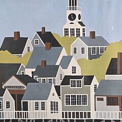 Vintage Maggie Meredith Pencil Signed Poster, “A View from Nantucket Harbor