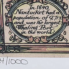 Tony Sarg Limited Edition Folk Art Map of Nantucket Island, 20th century