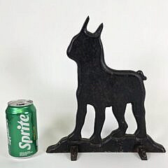 Antique Cast Iron Figural Dog Doorstop Wedge, circa 1920s