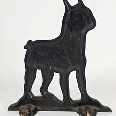 Antique Cast Iron Figural Dog Doorstop Wedge, circa 1920s