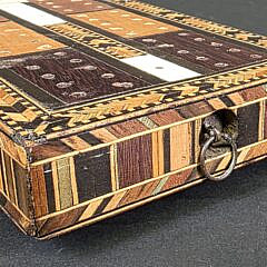  Antique Inlaid Cribbage Board