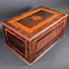 Antique Sailor Made Nautical Star Inlaid Storage Box, 19th century