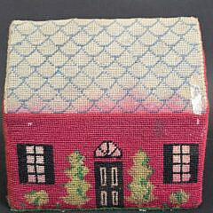 Vintage Erica Wilson Needlepoint House Doorstop, 20th century
