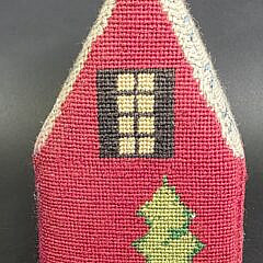 Vintage Erica Wilson Needlepoint House Doorstop, 20th century