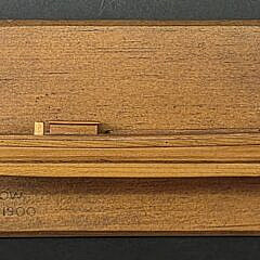 Two Vintage Hand Carved Diminutive Half Hull Boat Models, 20th century