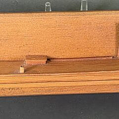 Two Vintage Hand Carved Diminutive Half Hull Boat Models, 20th century