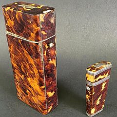 Two Antique English Tortoiseshell Boxes, 19th century
