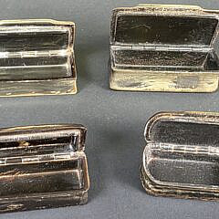Four Antique 19th C. English Tortoiseshell Miniature Boxes