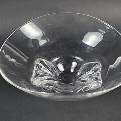 Signed Steuben Clear Crystal Centerpiece Bowl, 20th century