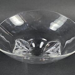 Signed Steuben Clear Crystal Centerpiece Bowl, 20th century
