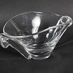 Signed Steuben Clear Crystal Candy Dish, 20th century