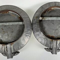 Pair of Antique Spider Web Mirrored Back Candle Sconces, 19th century