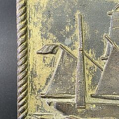 Vintage Solid Bronze U.S.S. Kearsarge Souvenir Ship Plaque, 20th century