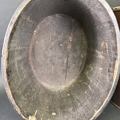 Antique English Oak Brass Bound Peat Bucket, 19th Century