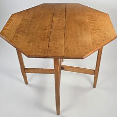 Birdseye Maple Drop Leaf Sunderland Style Envelope Table