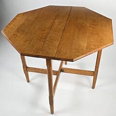 Birdseye Maple Drop Leaf Sunderland Style Envelope Table