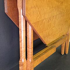 Birdseye Maple Drop Leaf Sunderland Style Envelope Table