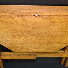 Birdseye Maple Drop Leaf Sunderland Style Envelope Table