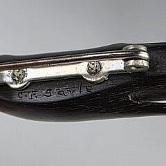 Charlie Sayle Sr. Carved Ebony Sperm Whale Pin 