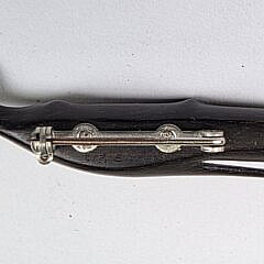 Charlie Sayle Sr. Carved Ebony Sperm Whale Pin 