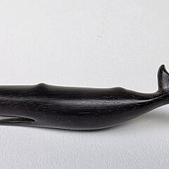 Charlie Sayle Sr. Carved Ebony Sperm Whale Pin 