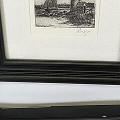 Set of Five David Lazarus Nantucket Harbor Etchings