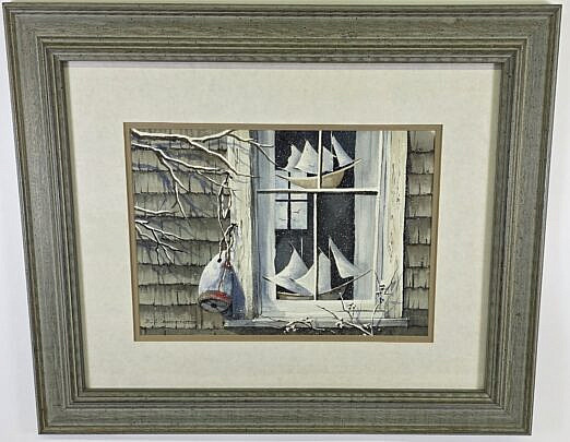 4534-955 Nantucket Window Watercolor A