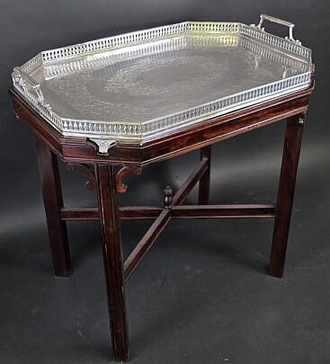 4535-955 Silverplate Tray on Stand A