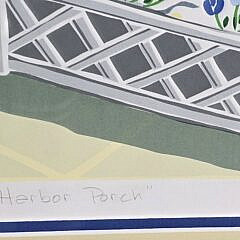 Large Eric Holch Limited Edition Nantucket Silk Screen, “Harbor Porch”