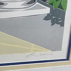Large Eric Holch Limited Edition Nantucket Silk Screen, “Harbor Porch”