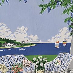 Large Eric Holch Limited Edition Nantucket Silk Screen, “Harbor Porch”