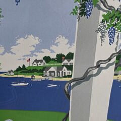 Large Eric Holch Limited Edition Nantucket Silk Screen, “Harbor Porch”