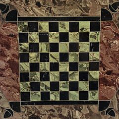 Antique Granite Marble Specimen Game Board, 19th century