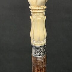 Antique Sailor Made Clenched Fist Walking Stick, 19th century