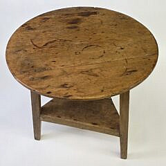 Antique English Pine Cricket Pub Table, 19th century