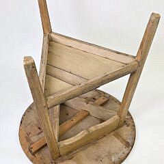 Antique English Pine Cricket Pub Table, 19th century