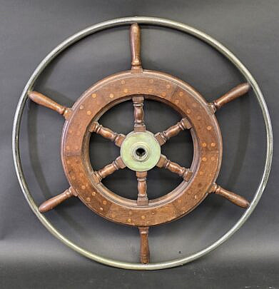 4557-955 Chrome Yacht Ships Wheel A
