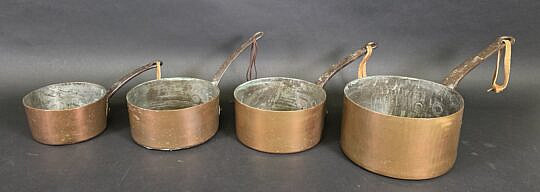 4559-955 Nesting Copper Pots A