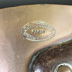 Set of Four Nesting Antique French J. Jacquotot Copper Cookware Pots, circa 1920s
