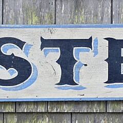 Antique Style Painted Wood Oysters Trade Sign
