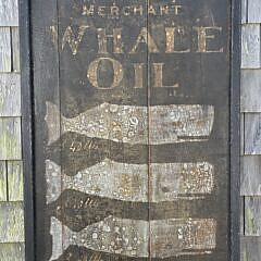 Antique Style Nantucket Whale Oil Merchant Trade Sign, Zenas Coffin Co