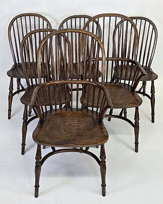 4567-955 Oak Windsor Chairs A