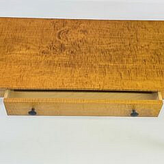 Phillip Raneri Nantucket Tiger Maple One Drawer Console Table