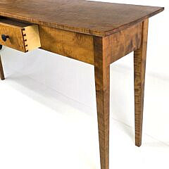 Phillip Raneri Nantucket Tiger Maple One Drawer Console Table