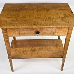 Phillip Raneri Nantucket Tiger Maple One Drawer Console Table