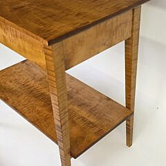 Phillip Raneri Nantucket Tiger Maple One Drawer Console Table