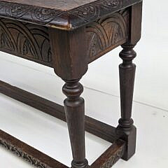 Antique English Oak Rectangular Joint Stool Bench
