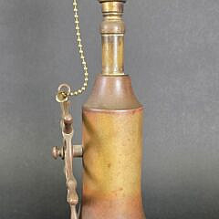 Vintage Brass Ships Wheel Table Lamp, 20th century