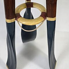 Vintage Oar and Life Ring Standing Coat and Hat Rack, 20th century